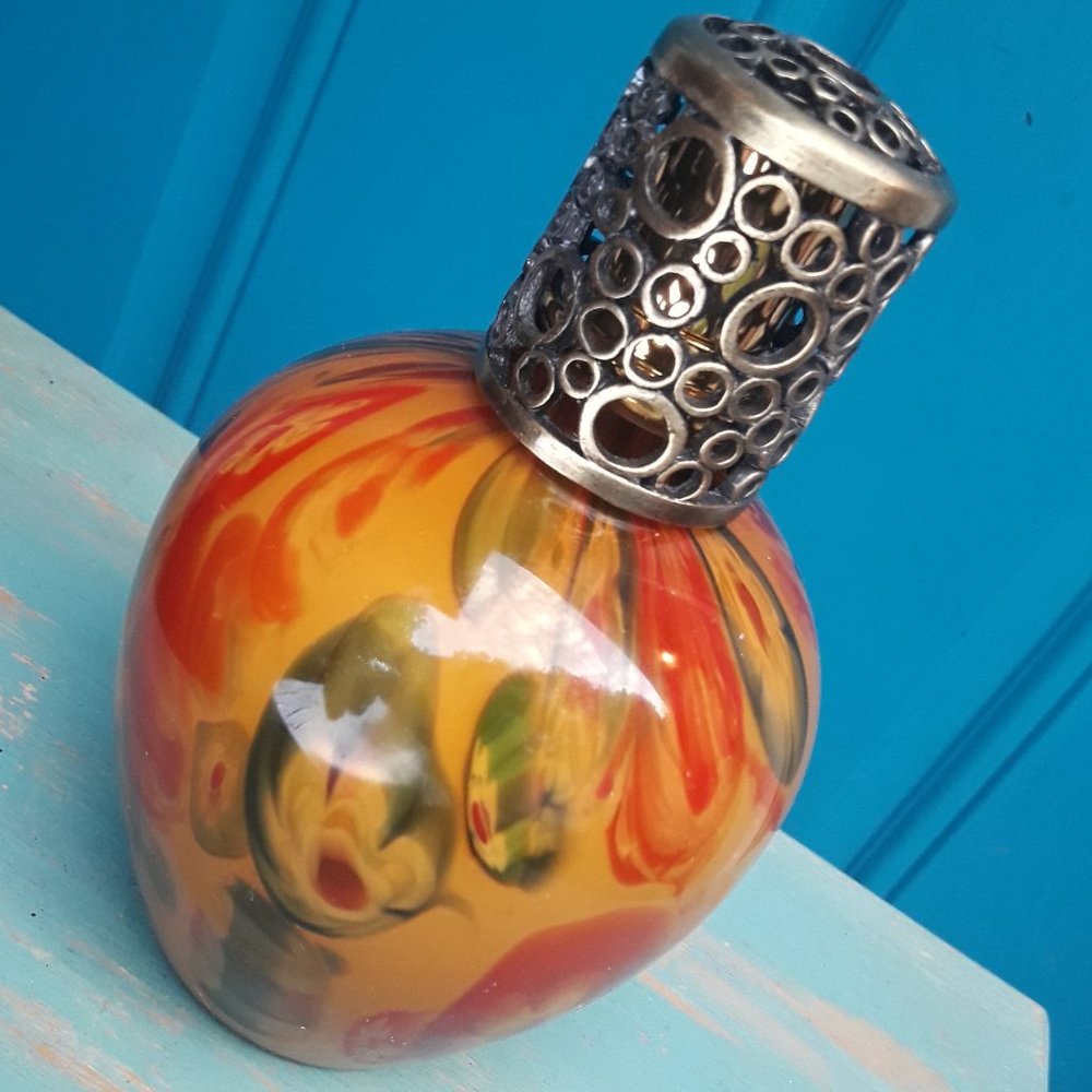 NEW Millefiori Blown Glass Oil Lamp Nwt La Tee Da New in Box Millefiori Art - Picture 13 of 16